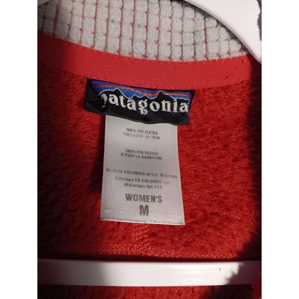 Patagonia Women’s R Fleece Full Zip Jacket Medium Red Polartec Performance Layer - Picture 4 of 8